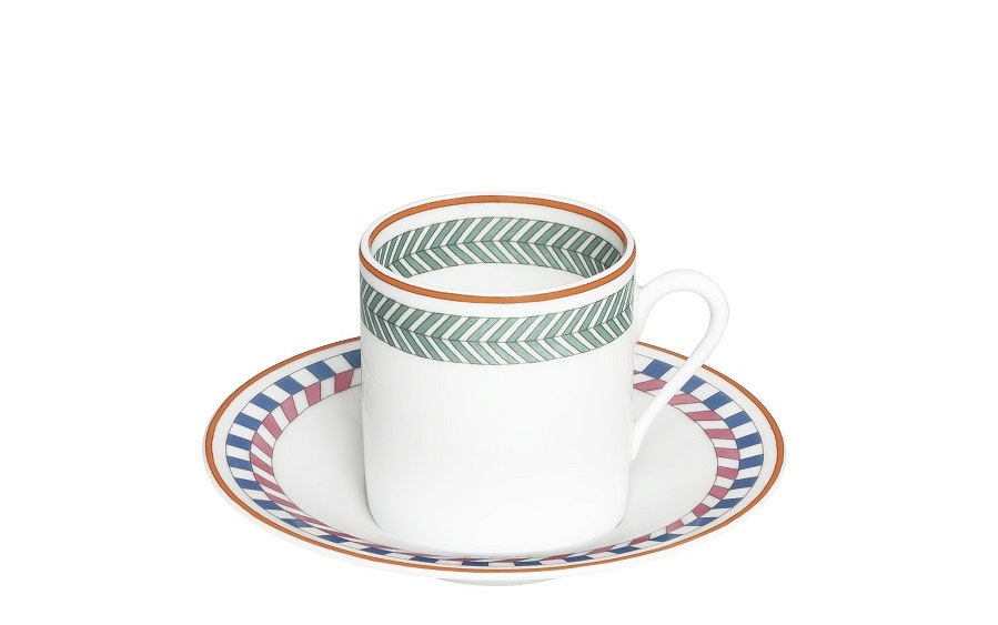 The Art of Creating Objects That Speak to All the Senses | A Conversation with Anne-Sarah Panhard, Managing Director of Maison Hermès 1 P Hermes en contrepoint Coffee cup and saucer orange thread Hermes©Studio des Fleurs 10