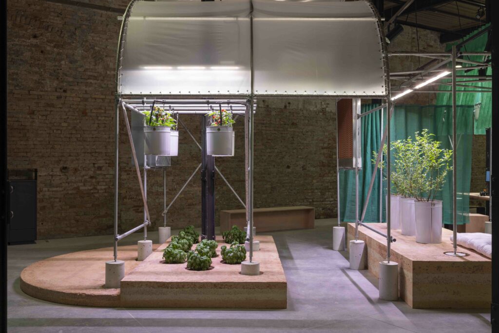2025. Pressure Cooker Curated by Azza Aboualam. Image Courtesy of National Pavilion UAE – La Biennale di Venezia. Photo by Ismail Noor of Seeing Things 14