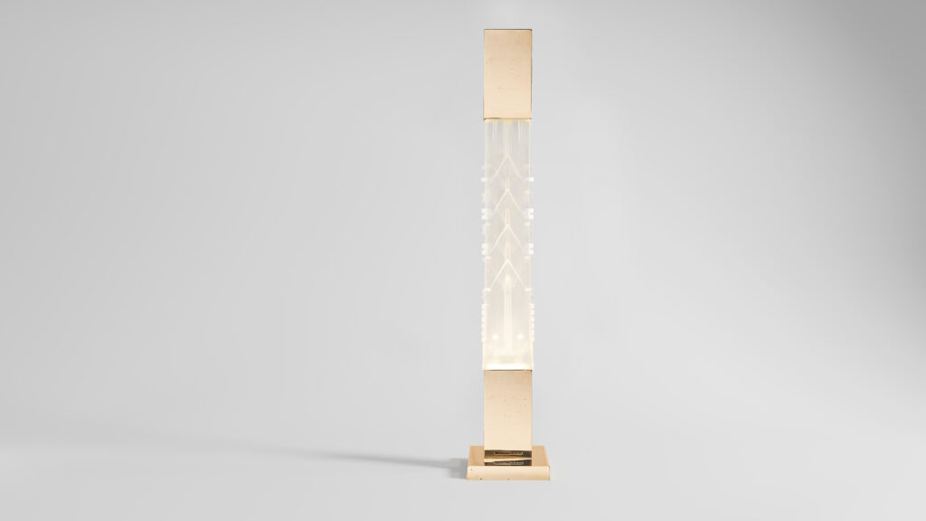 VENINI x Arnaldo Pomodoro: A Vision in Light, 23 Years in the Making 4 VENINI Lampade Stele by Arnaldo Pomodoro 1