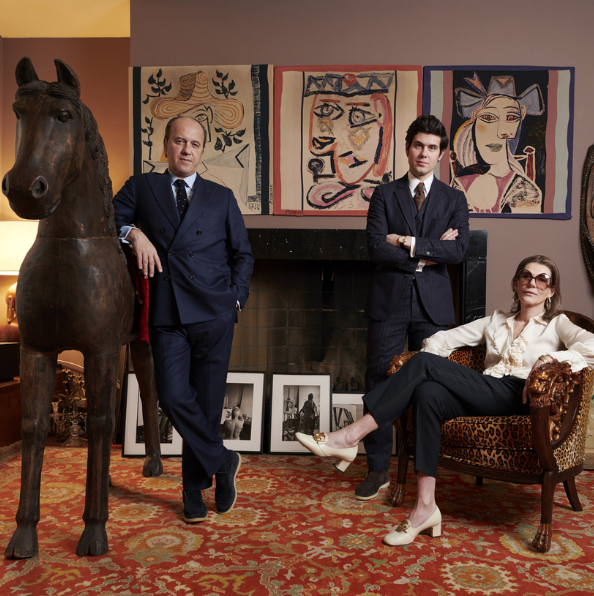 Alexandre Assouline center with parents Prosper and Martine in their New York apartment. Together the family runs the eponymous publishing com 1