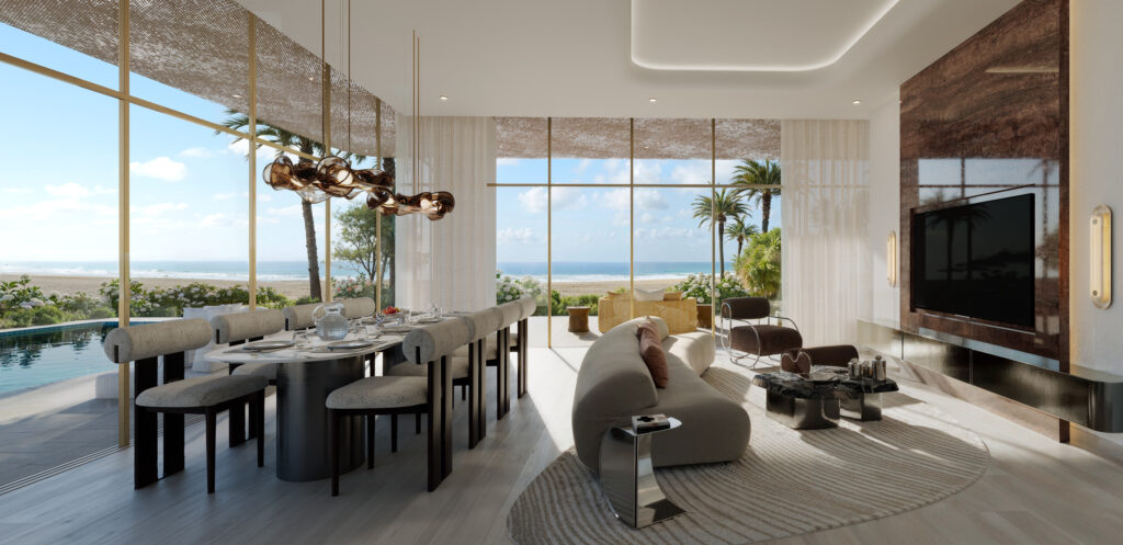 4 Bedroom Beachfront Townhouses Living