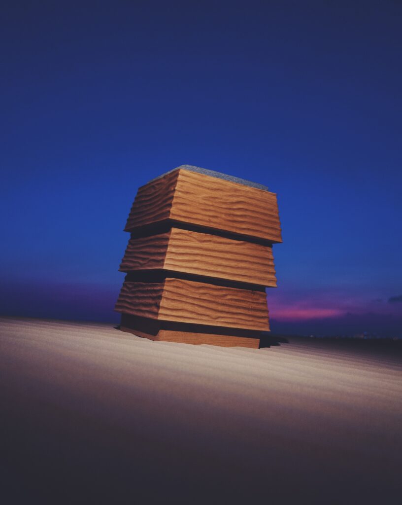 Created for Non-Conformists: The Quiet Radicalism of Daniel and Heilig Objects 10 Heilig Objects PAGODE Stool Oak Wahiba Desert Mood DSC0423942