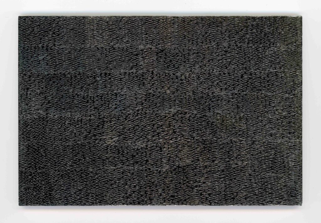 Art Dubai Is Not a Moment. It’s a Movement. In Conversation With Dunja Gottweis. 10 LABOR Jeronimo Elespe Comedia Ligera 2021 oil on aluminum 10 x 15 cm courtesy of LABOR