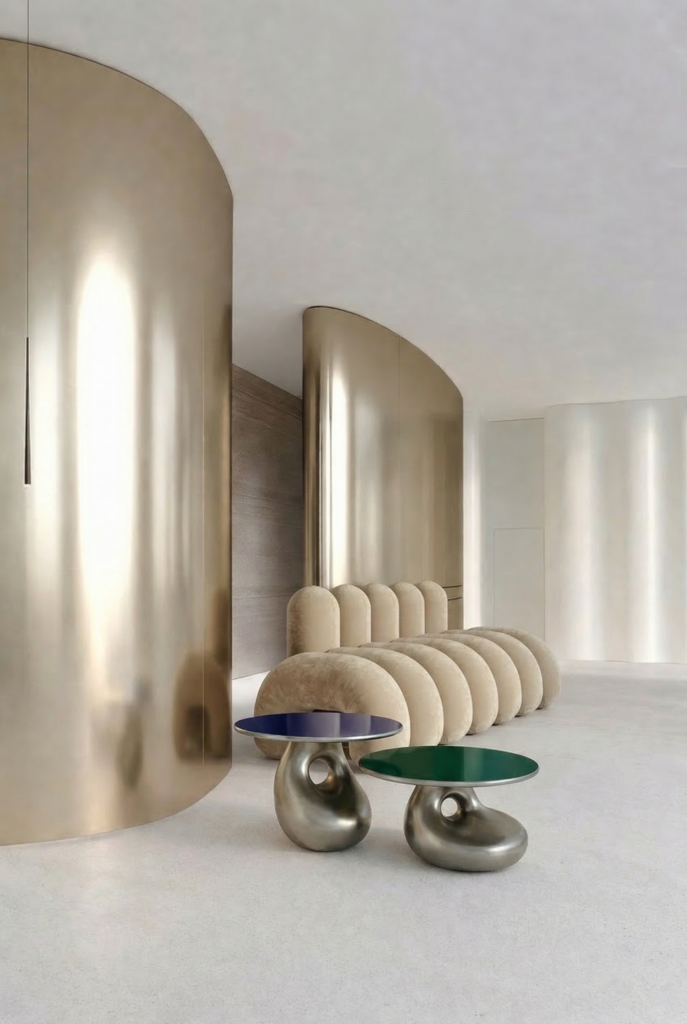 Diana Ghandour Unveils Her First Furniture Collection at Art Paris 3 3 Tables Duo Ondes by Diana Ghandour studio