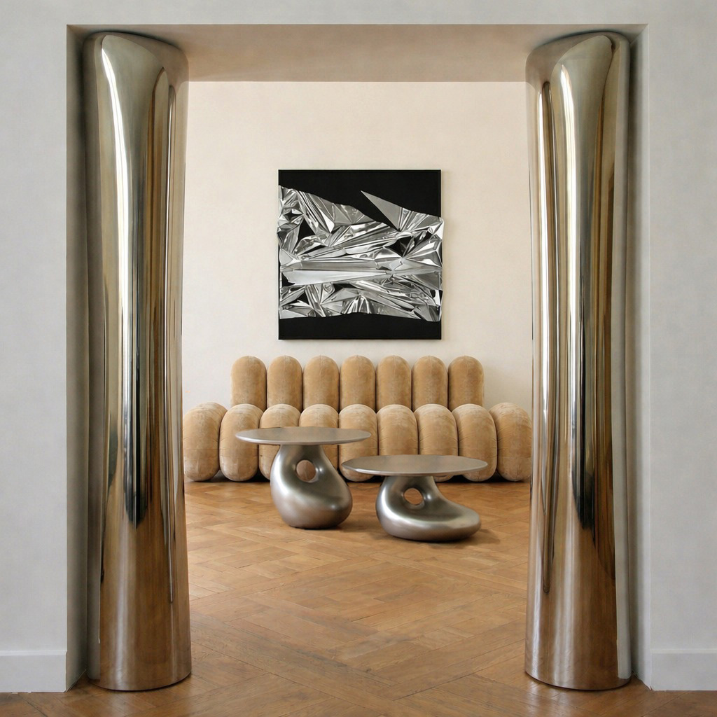 Diana Ghandour Unveils Her First Furniture Collection at Art Paris 4 Tables Duo Ondes by Diana Ghandour studio