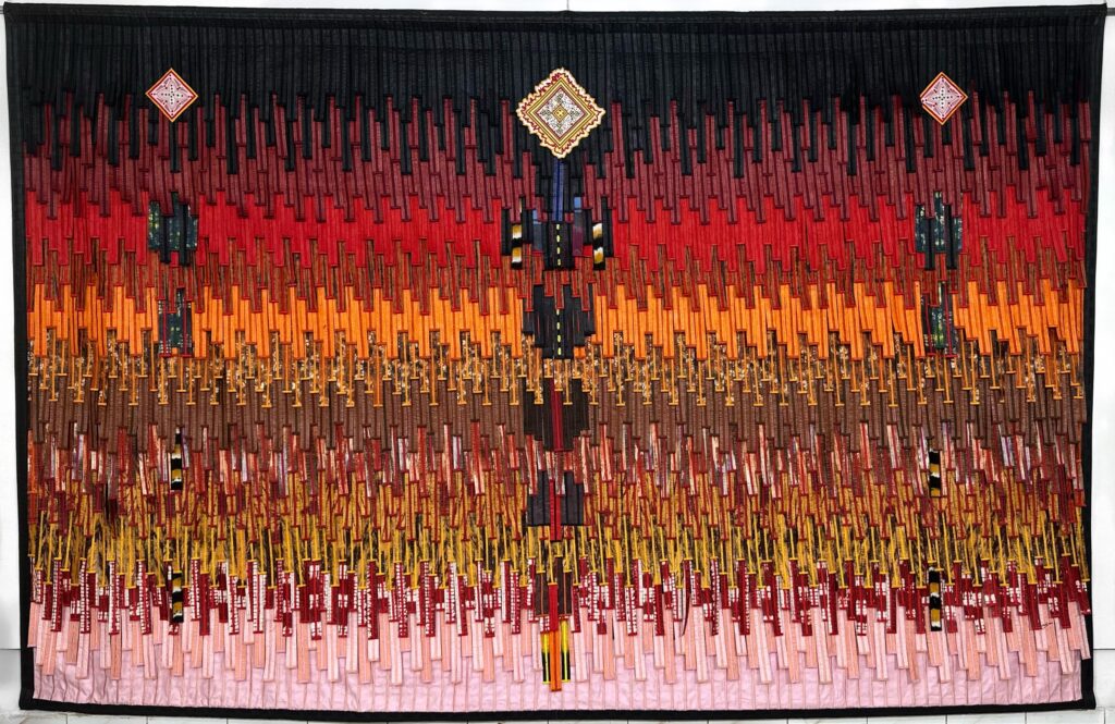 Efie Gallery Abdoulaye Konate Source of Light Arabian Pattern 2024 Woven and Dyed Materials
