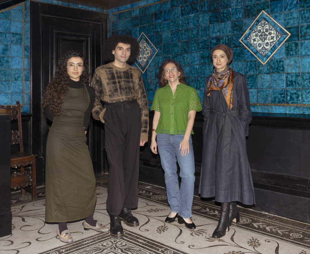 Kamilah Ahmed Ramzi Mallat Soudade Kaadan and Soraya Syed at Leighton House ©RBKC. Image Jaron James