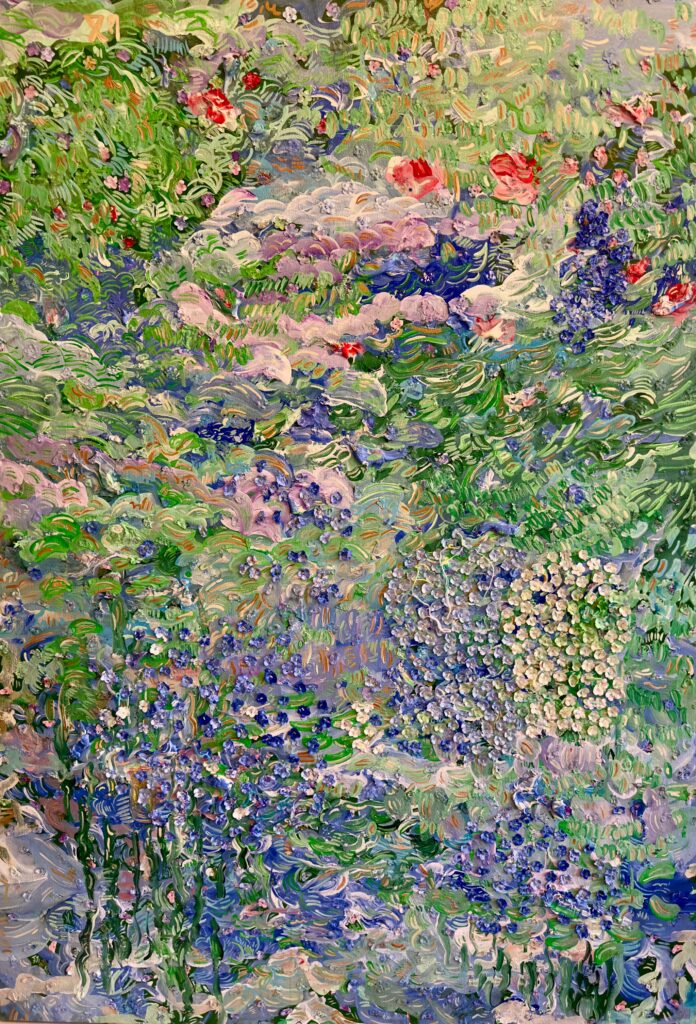 15 Questions to Lebanese Artist Lana Khayat On Memory, Women & Landscape 2 Tangled Bloom 115 x 160 cm Mix Media on canvas 2025