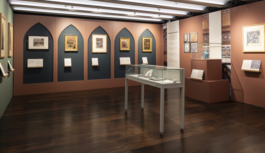 The Arab Hall Past and Present Exhibition in the Tavolozza Drawings Gallery at Leighton House ©RBKC. Image Jaron James