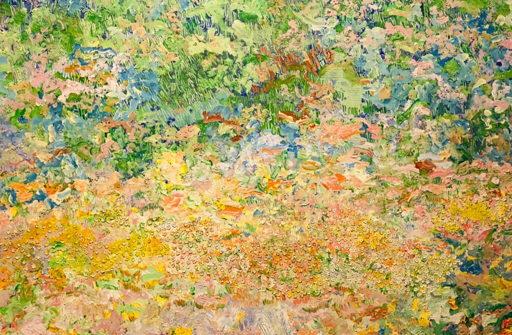 15 Questions to Lebanese Artist Lana Khayat On Memory, Women & Landscape 3 The Day Opens in Yellow 240 x 160 cm Mix Media on canvas 2025