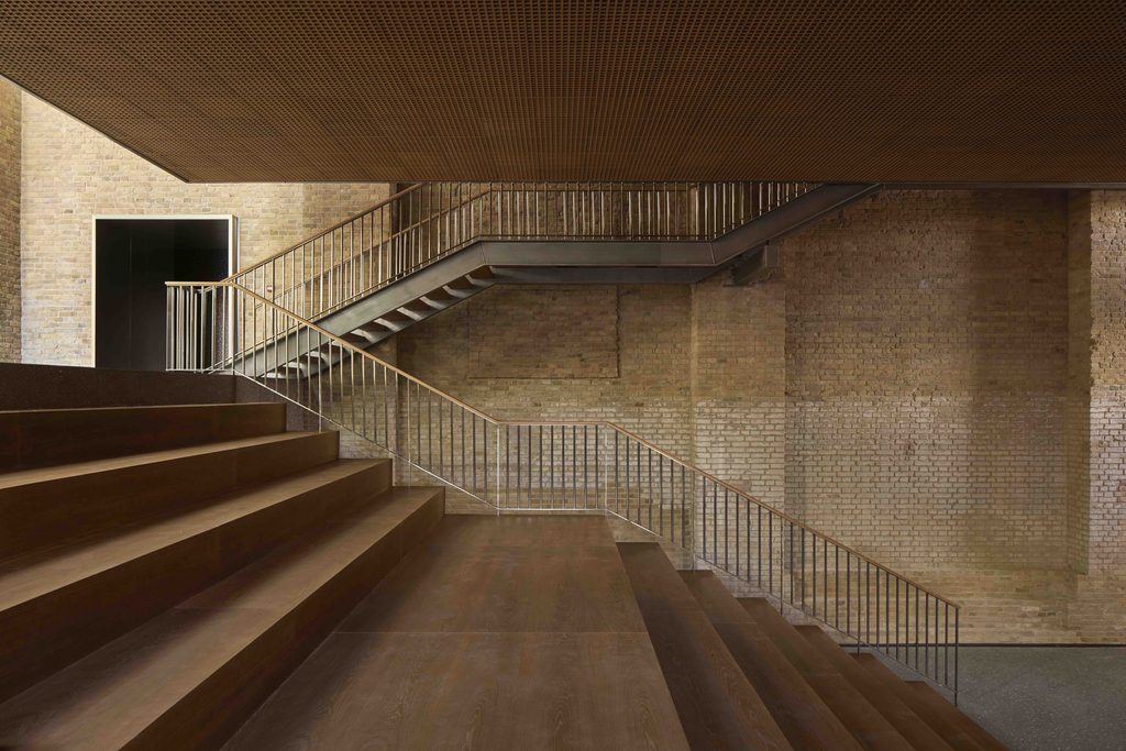Centre for Contemporary Arts Tashkent CCA Tashkent. View of the Diesel station lecture seating area. Courtesy of Studio KO and Dan Glasser
